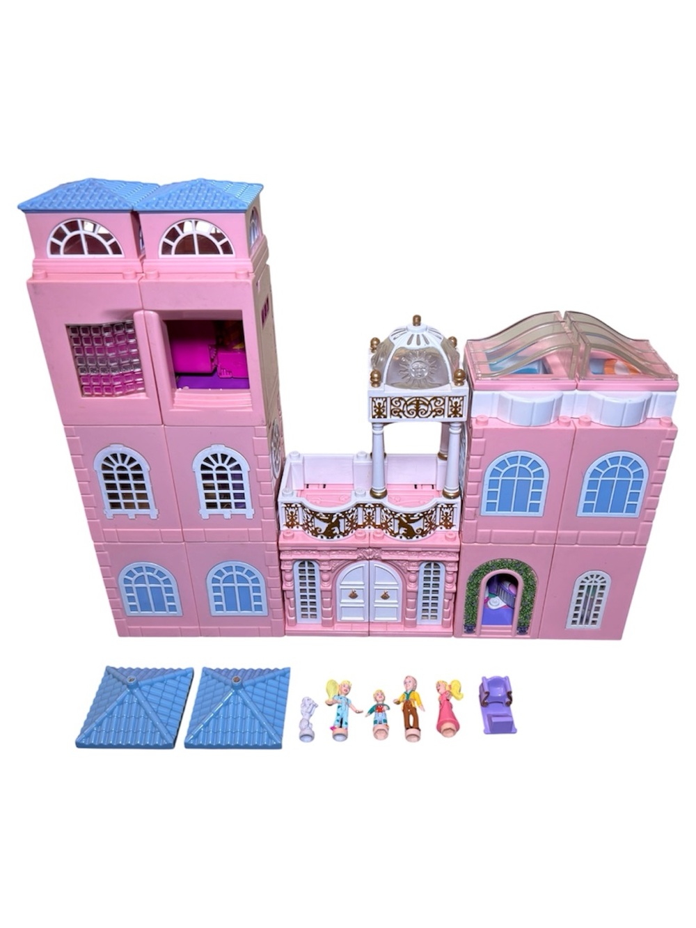 Vintage Polly Pocket Bluebird 1999 Dream Builders Deluxe Mansion 6 Rooms